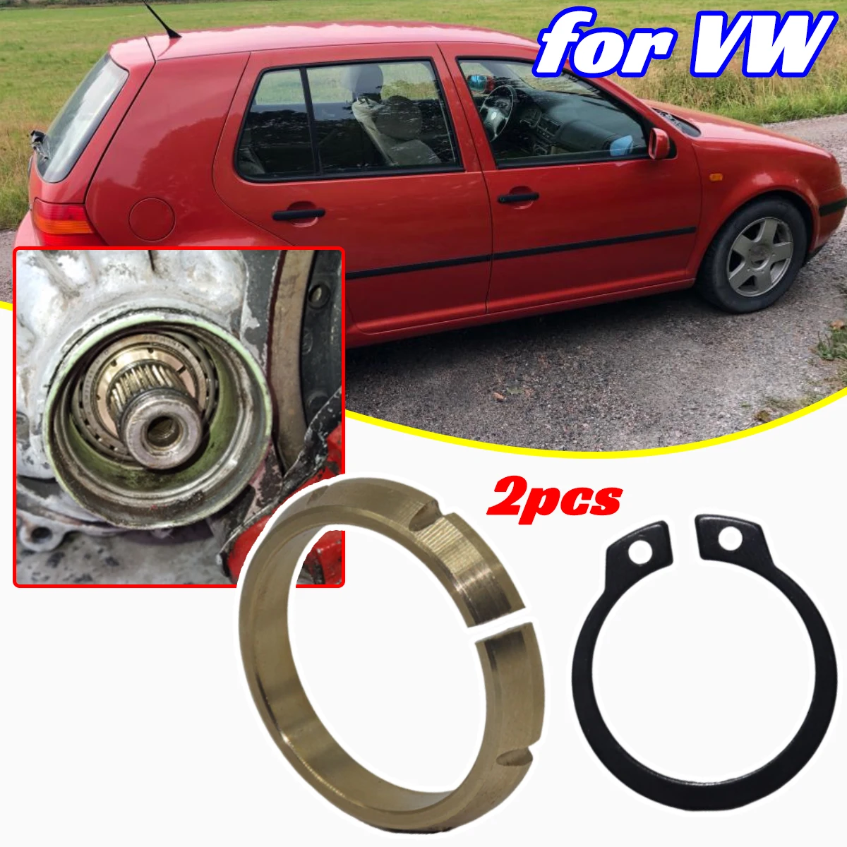 28MM Gearbox Differential Ring Brass Spacer Thrust Washer Seal Kit for VW Golf Caddy Bora Beetle Fox Eos Jetta Passat Lupo Polo