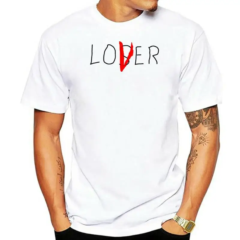 

2025 Lover Loser Funny Printed T-Shirt For Men And Women Plus Size Lettered Printed Crew Neck Short Sleeve Chinese Style