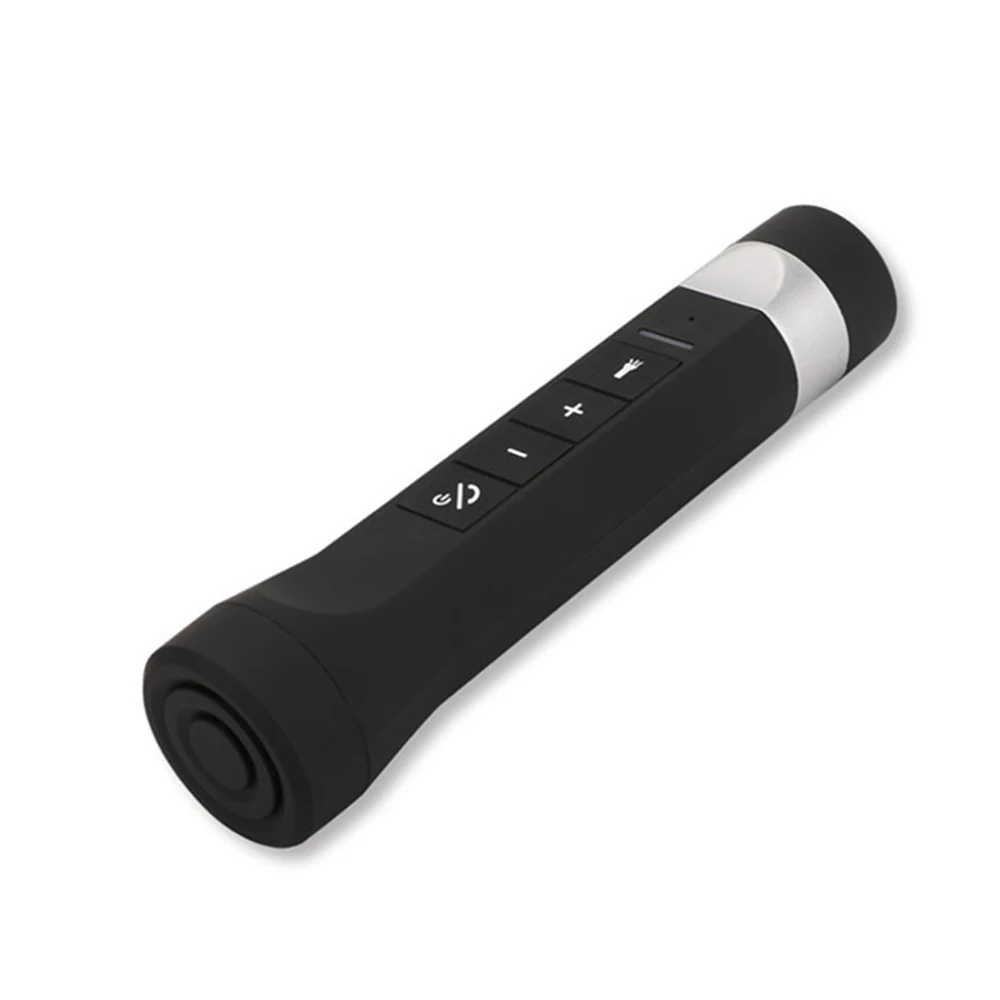 

Outdoor Wireless BT Speaker Portable Bicycle Speaker with LED Flashlight 1200mAh Power Bank with Microphone Multifunctional