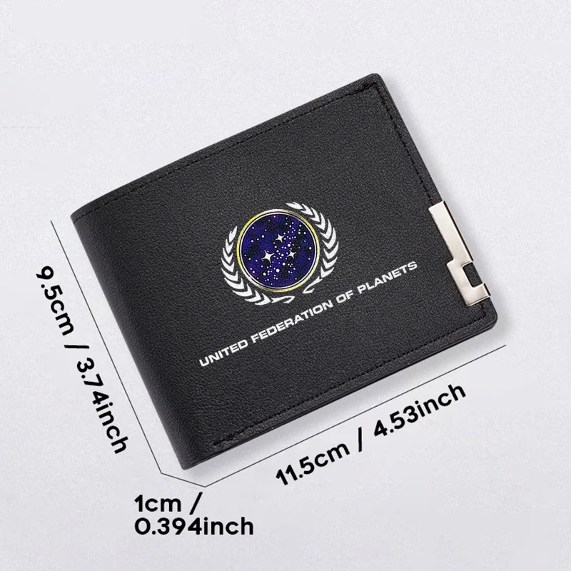 FEDERACIÓN UNITADA DE PLANETAS Cartera delgada para hombre PU CUERO ESTILO DE BUSINESS Uso diario Diseño liviano y duradero