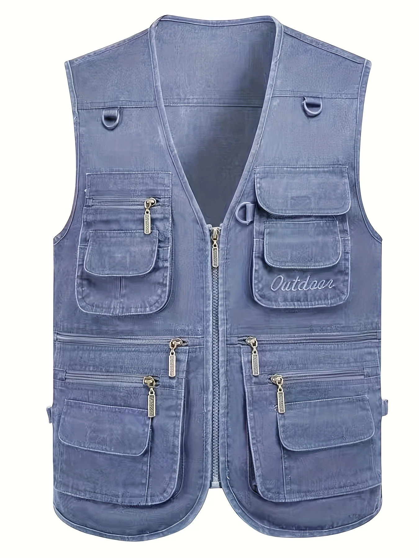 Extragroße Größen 4XL 5XL 6XL Neue Herren-Freizeitweste für den Sommer in großen Größen aus Baumwolle, ärmellos, mit 16+ Taschen, Herren-Multitaschen-Fotoweste – Detail 7