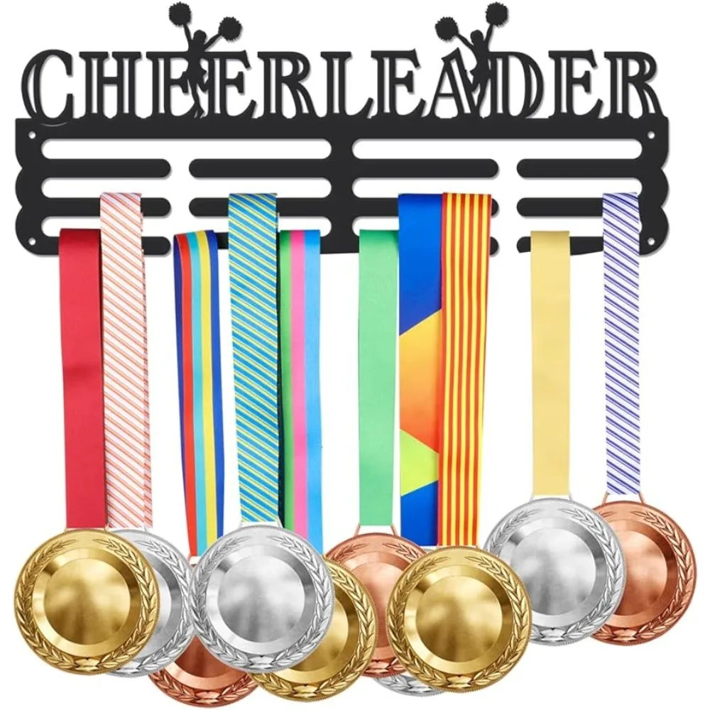 

Cheerleader Medal Hook Award Display Holders Wall Mounted Medal Display Racks for Ribbon Lanyard Medals Wall Storage