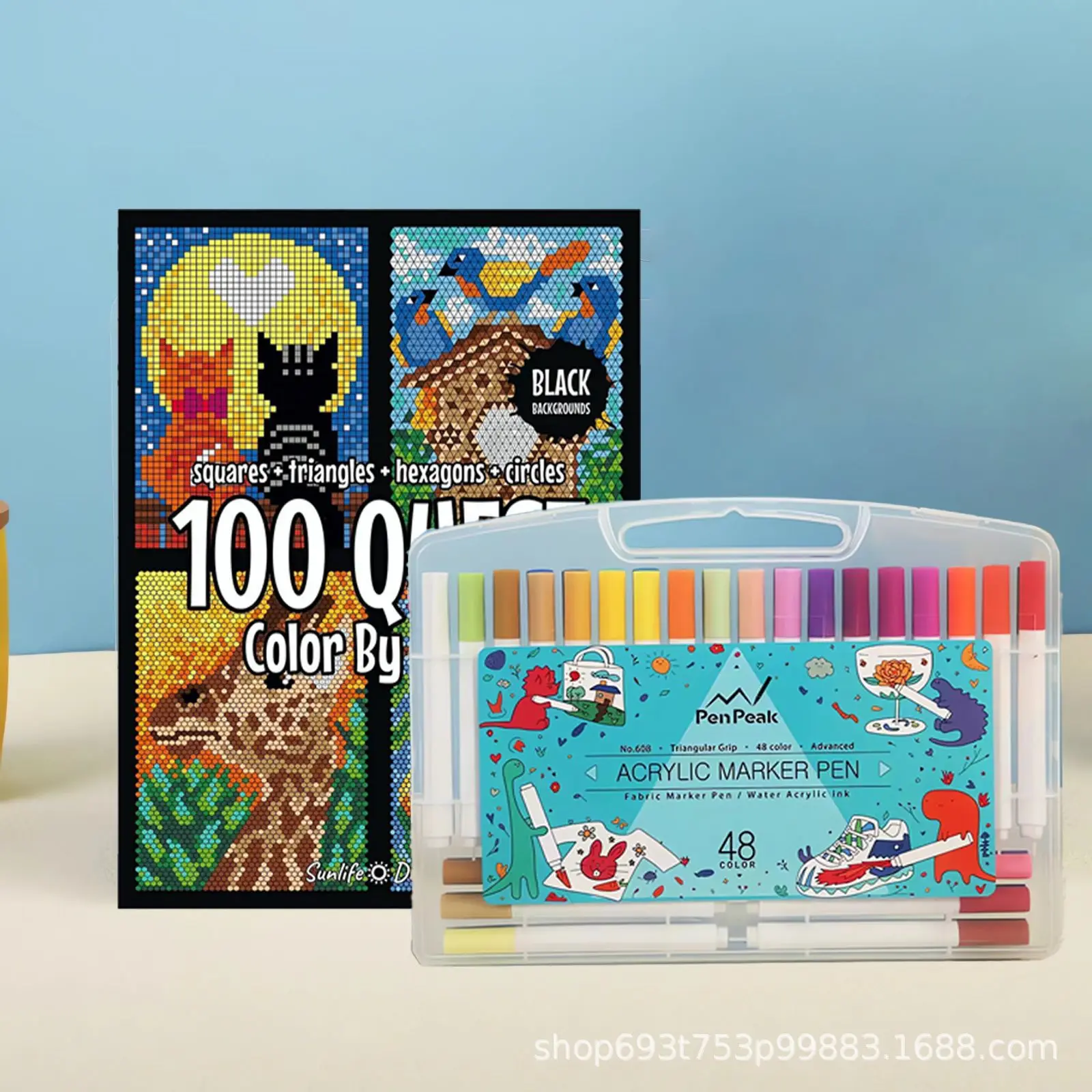 2025 Solid Digital Coloring Is A Popular New and Best-selling QUEST Color By Numbers 100 Things Self-discipline Plan