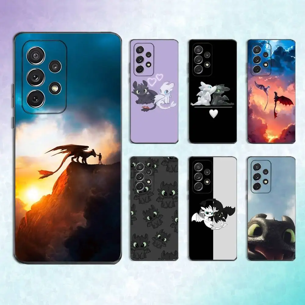 

Movie T-Toothless-ES Cute Phone Case For Samsung S25,S24,S23,S22,S21,S20,S10,Ultra,Plus,Lite,FE,Soft Silicone Black Cover