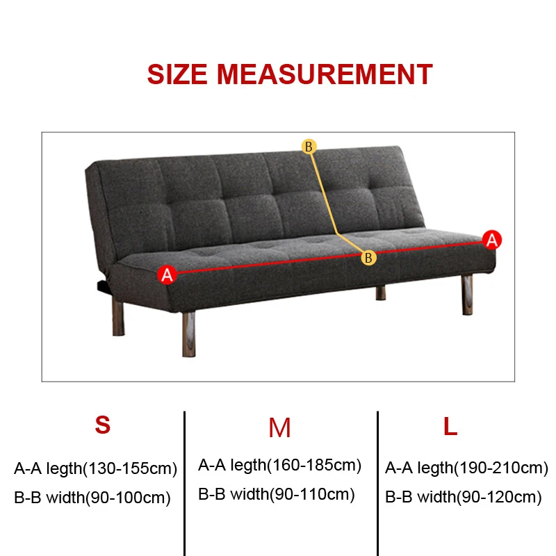 Imagem -05 - sem Braços Dobrável Sofá Cama Capa Grande Estiramento sem Braços Sofá Slipcover Jacquard Futon Capa Anti-deslizamento Protetor de Móveis