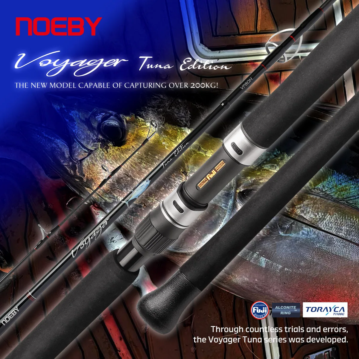 

Noeby Voyager Tuna Edition Fishing Rod 2.31m 2.44m Fuji Parts Capturing 200kg Big Game Fishing Bluefin Tuna Offshore Casting Rod