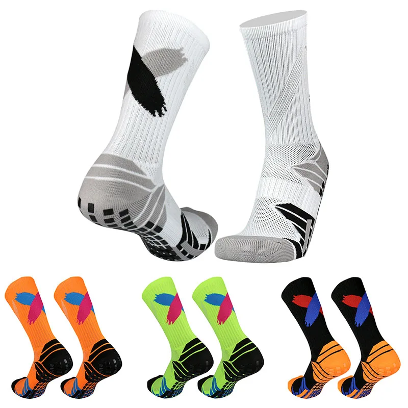 New Men Anti-Slip Football Socks High Quality Soft Breathable Thickened Sports Socks Running Cycling Hiking Women Soccer Socks