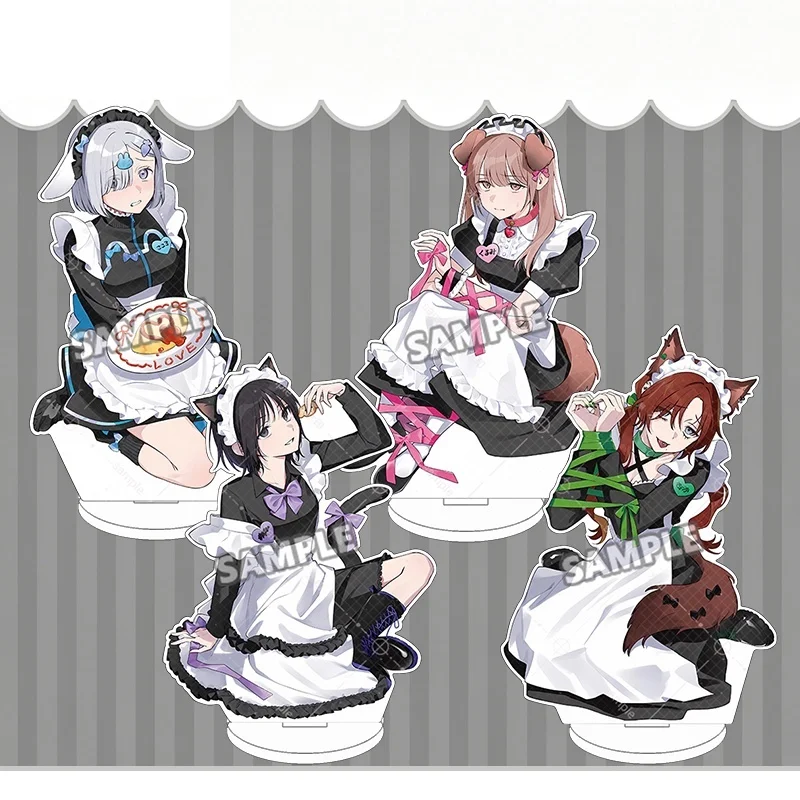 Anime Destroy It All And Love Me In Hell Acrylic Stand Maid Ver. Keychain Kurumi Yoshizawa Naoi Desk Ornament Figure Gift 15cm