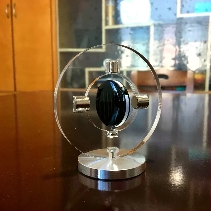 Decorazione da scrivania con motore a levitazione magnetica creativa ad alta intensità sensibile alla luce ad energia solare