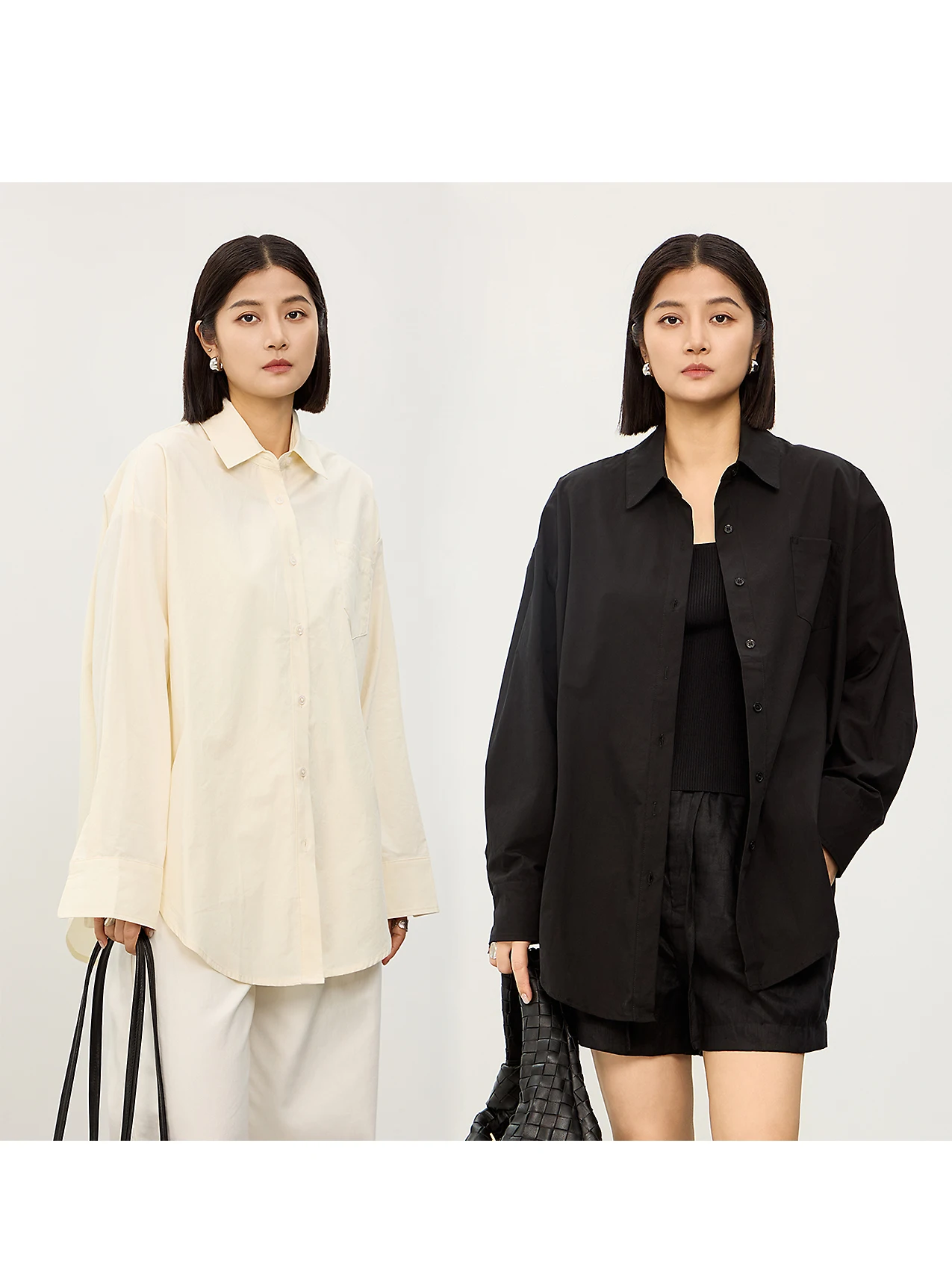 

Pure Cotton Long Sve irt Women's Spring New Sle Casual Commute Lightweight Sun Protection Loose Fit Multi-Color irt