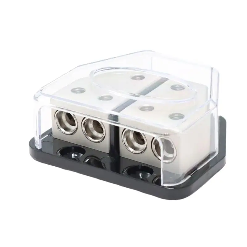 31BC 2/4 Way Car Stereo Ground Distribution Block Metal Plastic Material Universal Fitment For Automotive Motorhome Vehicle