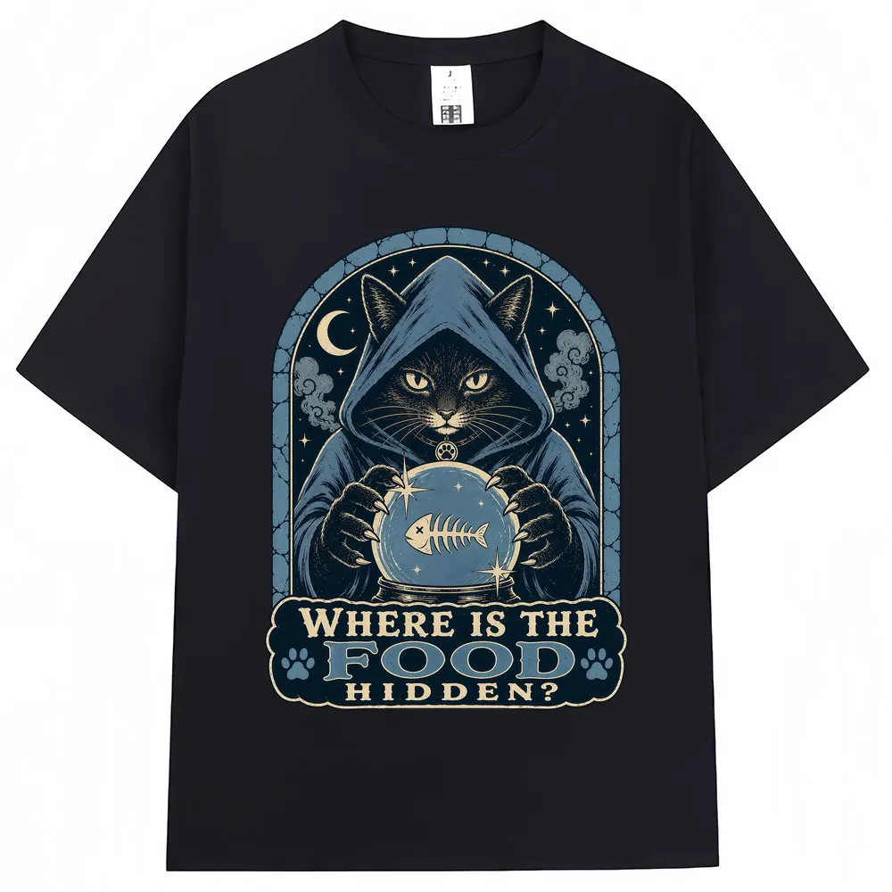Japanese Style Where Is The Food Hidden Graphic T Shirts Fashion Vintage O-Neck Men Women T-shirts Oversized Cotton Casual Tees