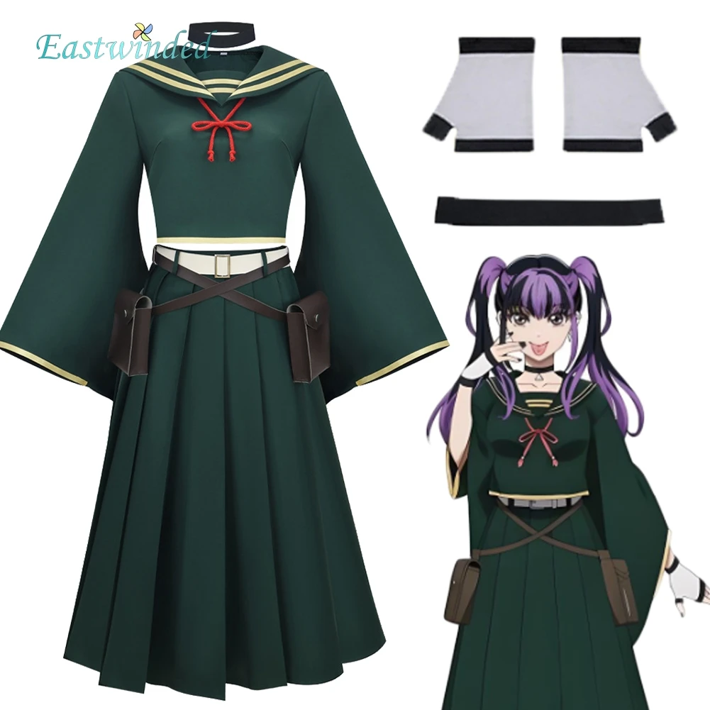 

Kiyomi Urusugawa аниме Account of Dead косплей зеленое платье костюм длинная юбка аксессуары комплект одежды наряды Хэллоуин карнавал