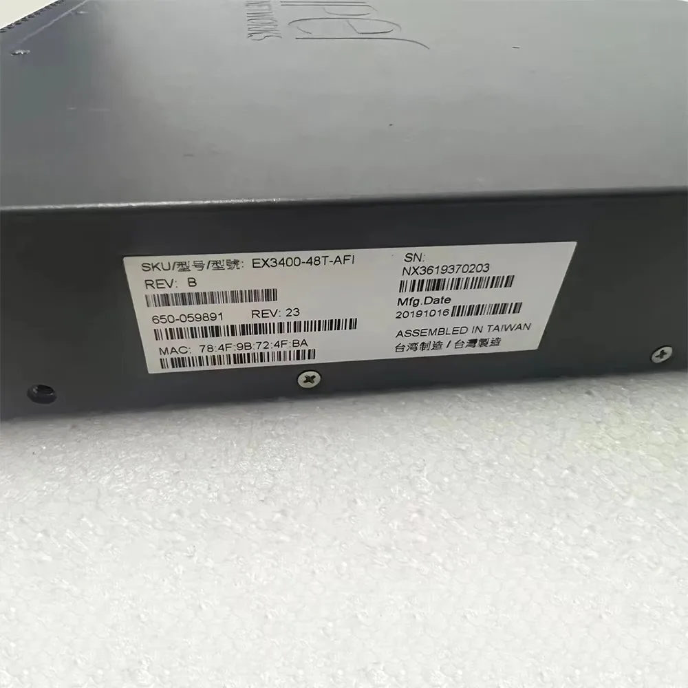 New Original Juniper EX3400-48T-AFI 48 Port Network Switch EX3400 Series Ethernet Switches
