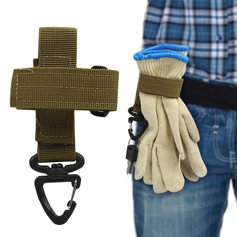 Climbing Glove Hook Hiking Outdoor Military Glove Climbing Rope Storage Tie Adjustable Camping Glove Hanging Buckle