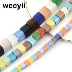 Women Cat Eye Beads Bracelet Colorful Square Beads Natural Opal Stone Beads For Jewelry Making DIY Bracelet Accessories