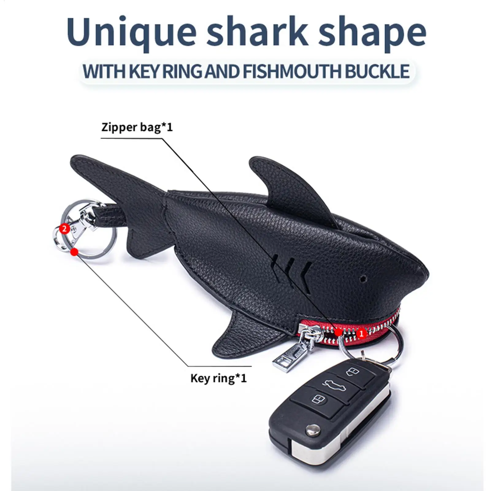 

Кошелек-брелок «Акула-кит» из кожи, портативный, на молнии, для монет, для женщин, мальчиков, девочек, для улицы