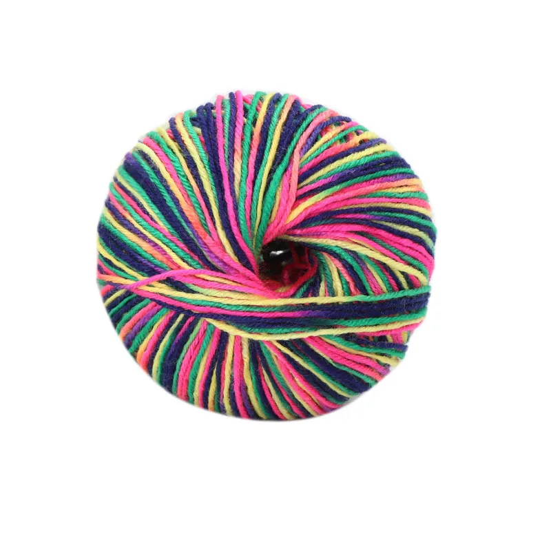 4-Strand Fancy Yarn for Hand Woven Shoes, Acrylic Hook Shoe, Wool Ball, Doll Cushion, 50g, 90m