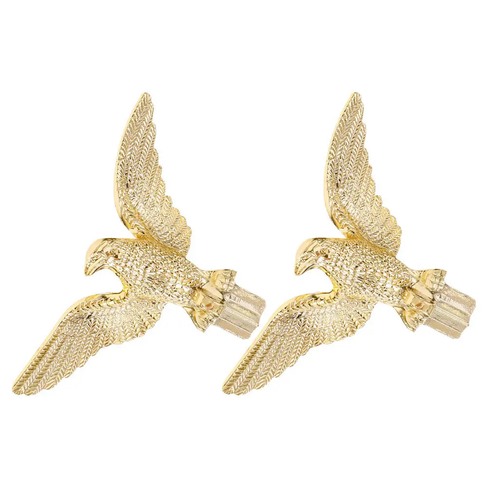 2Pcs Flag Pole Eagle Head Finial Sturdy Outdoor Flagpole Topper for Square Conference Hall Eagle Flag Topper Flagpole Toppers
