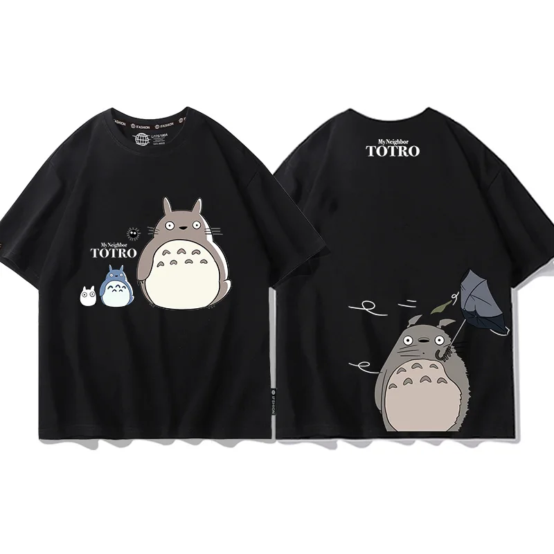 Totoro Children 3-14 years old 100% cotton T-shirt Summer cartoon parent-child casual T-shirt fashion children's clothing