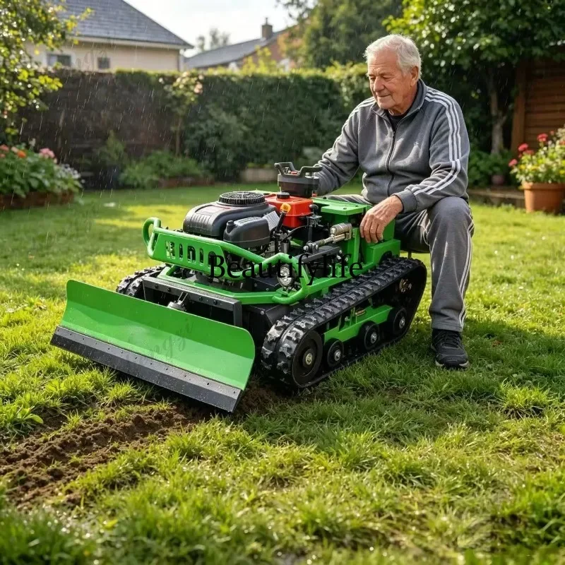 

f182 Industrial-Grade RC Tracked Lawnmower Intelligent 23HP Slope Capability 60° 800mm Cutting Width Remote Control Lawn Mower