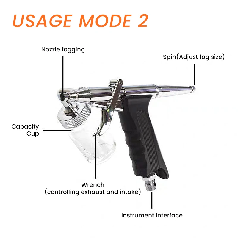 Aerógrafo de oxígeno y agua con pistola pulverizadora para accesorios, máquina Facial de chorro, dispositivo de belleza para el cuidado de la piel