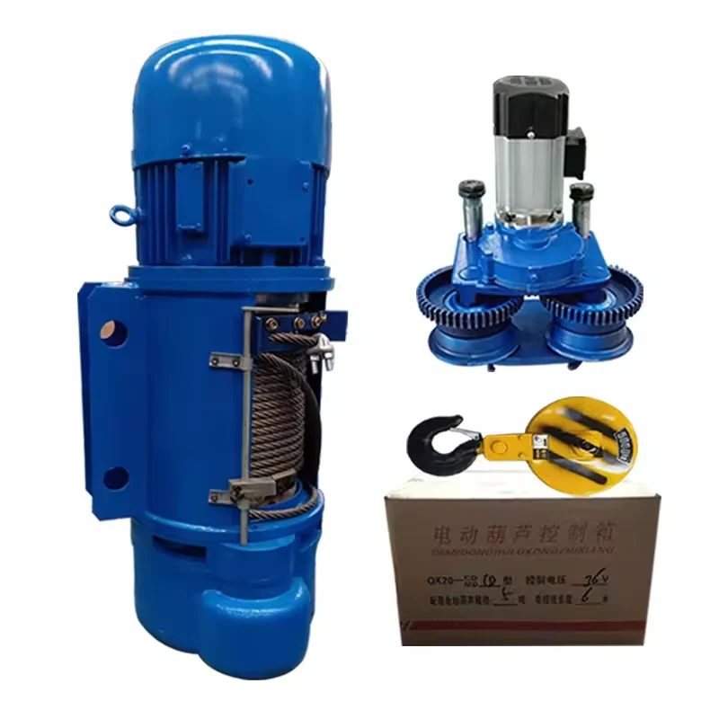 

Construction Standard Bag Hoist Manual Lift Electric Hoist with Electric Trolley Wire and Cable Hoist