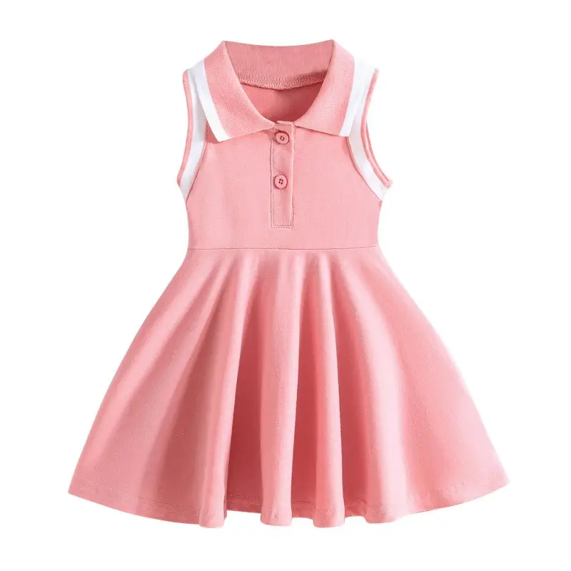 Children Girls Sport Dress Fashion Breathable Sleeveless Athletic Tennis Dress Jumpsuit