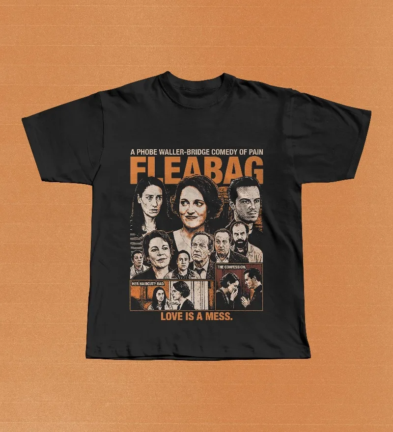 Fleabag Graphic Tee | Phoebe Waller-Bridge BBC Comedy T-Shirt | Vintage Bootleg Style Four season popular unisex cotton T-shirt