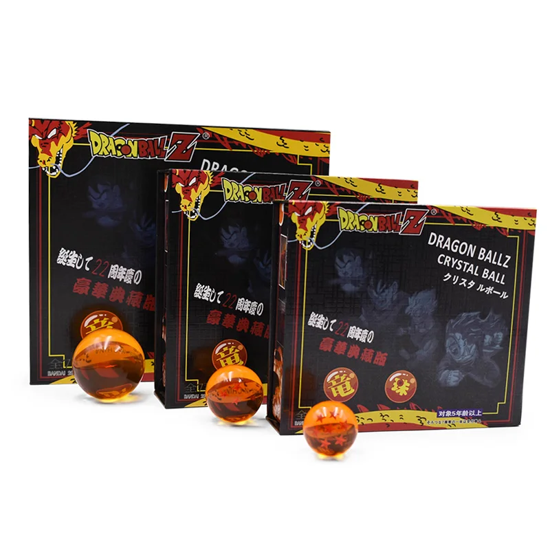 Hot Dragon Ball Z 7 Stars Balls Anime Figures Toys New In Box Shenron Dragon Crystal Balls PVC Collection Complete Set Retail