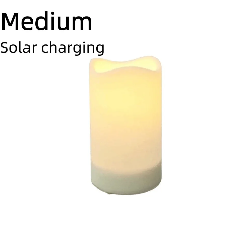 Waterproof Solar Candle Lights Weather Resistant Compact Solar Powered Lights Automatic Lighting Decorative Candles Lamp Picnic