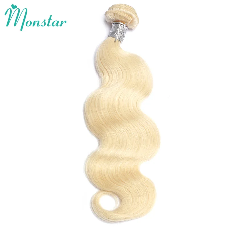 613 Blonde Colored Bundles Body Wave Bundles Human Hair Brazilian Hair Weave Bundle Remy 100% Human Hair 30 Inch Hair Extensions image 4