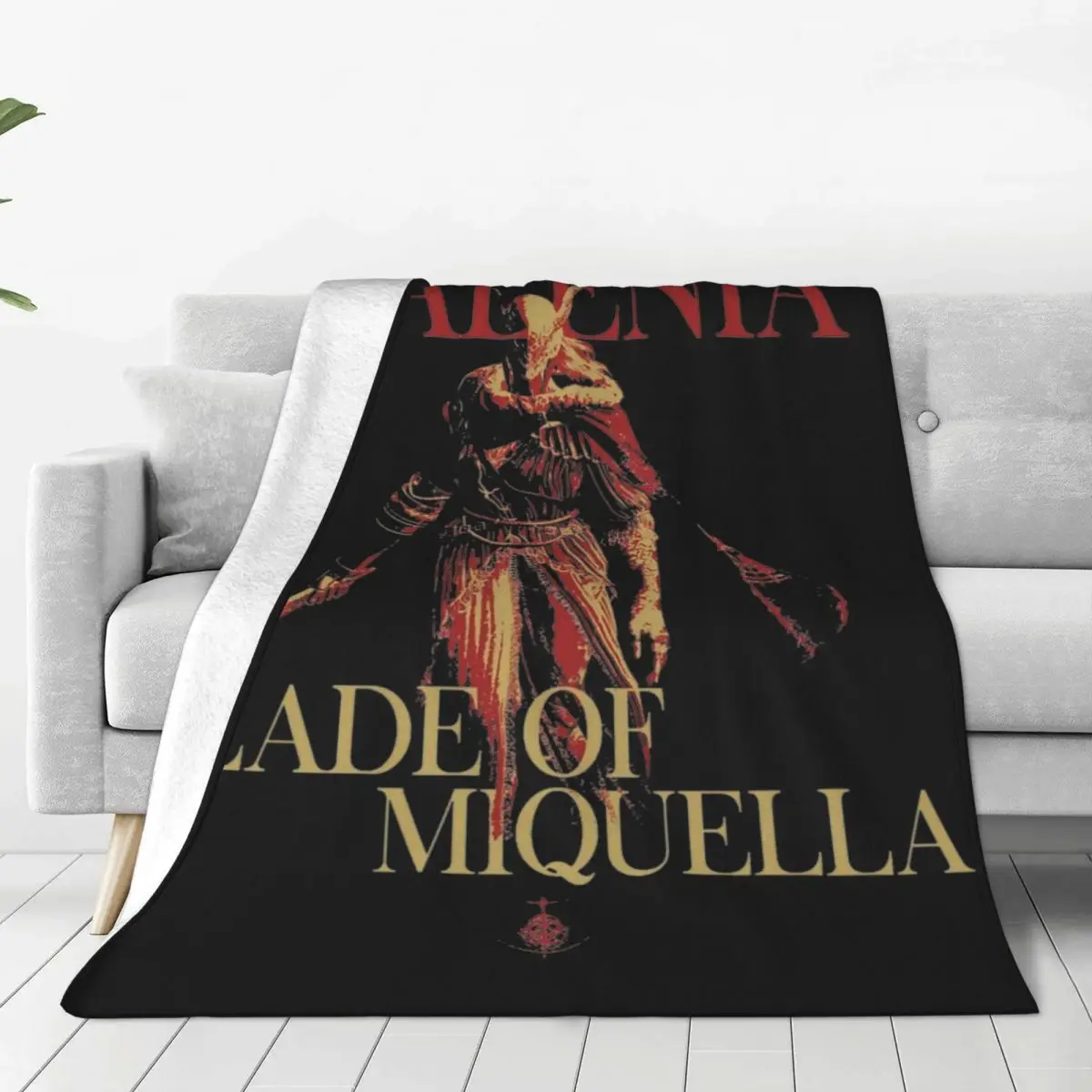 Comfort Malenia Blade Of Miquella Blanket Merchandise Home Decorative Video Games Throw Blanket Super Warm Velvet for Bedroom