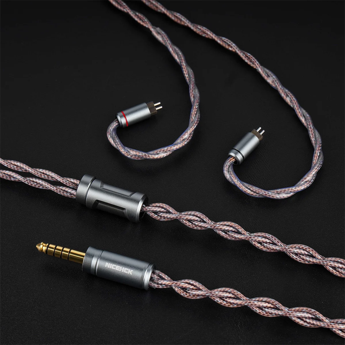 NICEHCK AceComet 8N OCC + مطلي بالفضة + سلك نحاسي من سبيكة HiFi سماعة IEM كابل OFC 4.4 مللي متر قابس لـ Davinci NX8 Cantor Himalaya