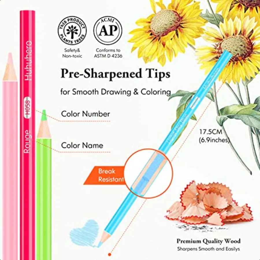 مجموعة أقلام رصاص ملونة مكونة من 120 قطعة لكتب التلوين للبالغين، أقلام رسم فنية ناعمة أساسية نابضة بالحياة وقابلة للمزج، أقلام فنية مميزة للإعلان