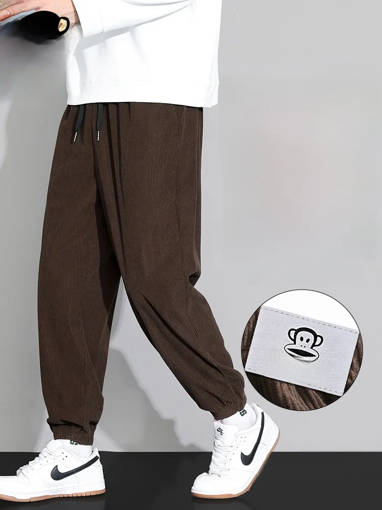 

PaulFrank American Retro Loose Casual Pants Men's Autumn New Sle Trendy Brand Cargo Pants Youth Daily Wear Polyester Fiber