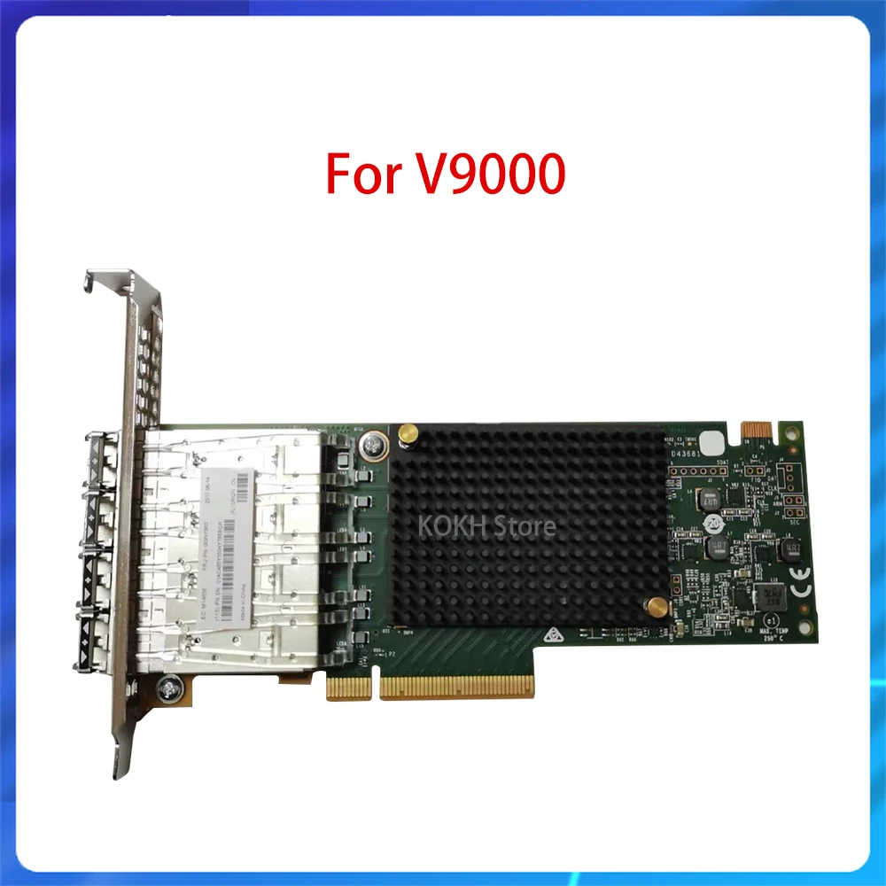 Original 00WY983 16G 4-port HBA Fiber Optic Card 2145-DH8 for V9000 16Gbs PCIe Fiber Channel Adapter Card (01AC485) W/4 SFP