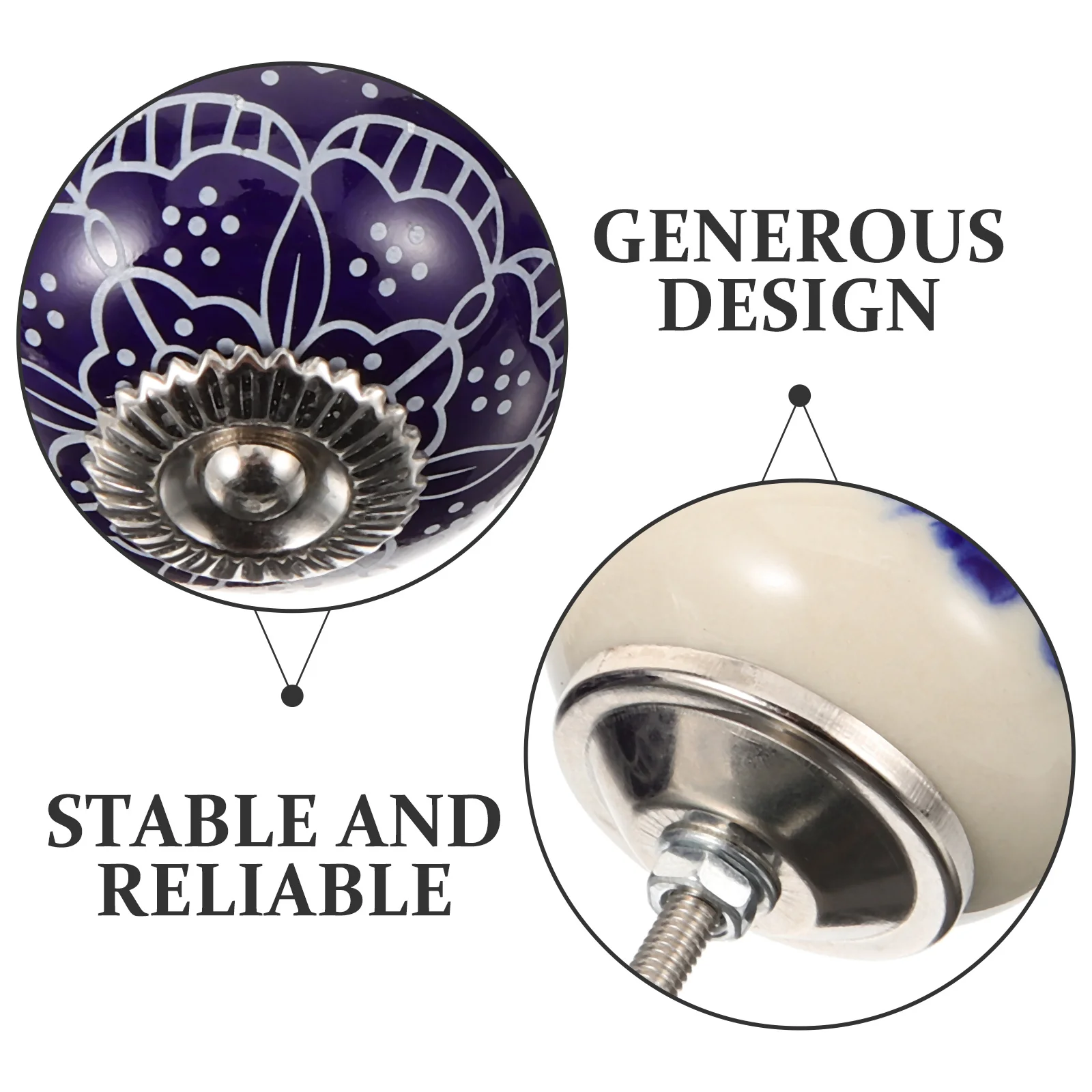 

4 Pcs Drawer Knobs Ceramic Furniture Pulls and Handle for Cabinets Drawers Dresser