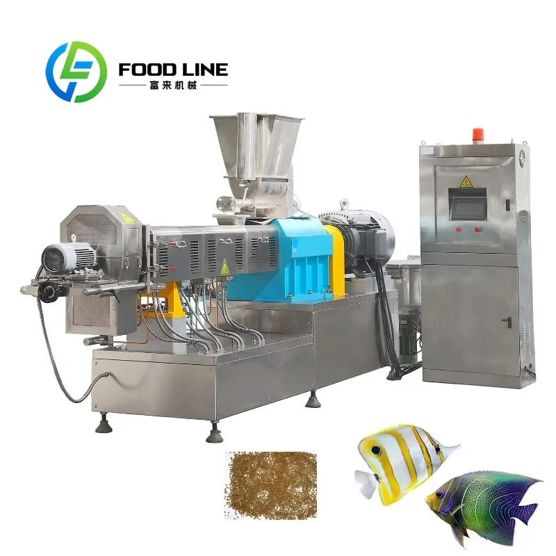 Customized Twin Screw Floating Aquatic Feed Pellet Production Line Micro Pellet Making Machine For Shrimp Abalone Fish Farm