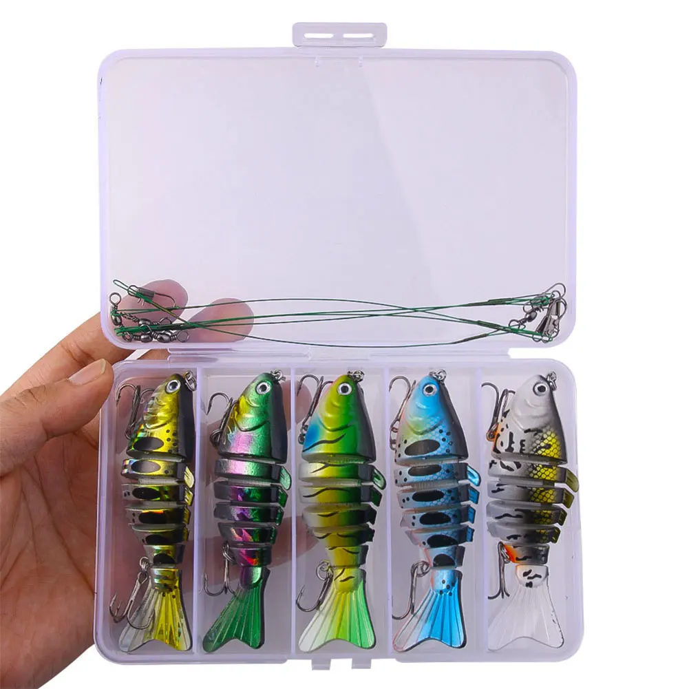 

5Pcs Multi Jointed Swimbait Lifelike Multi-Section Hard Bait Artificial Bait for Pike Bass Trout