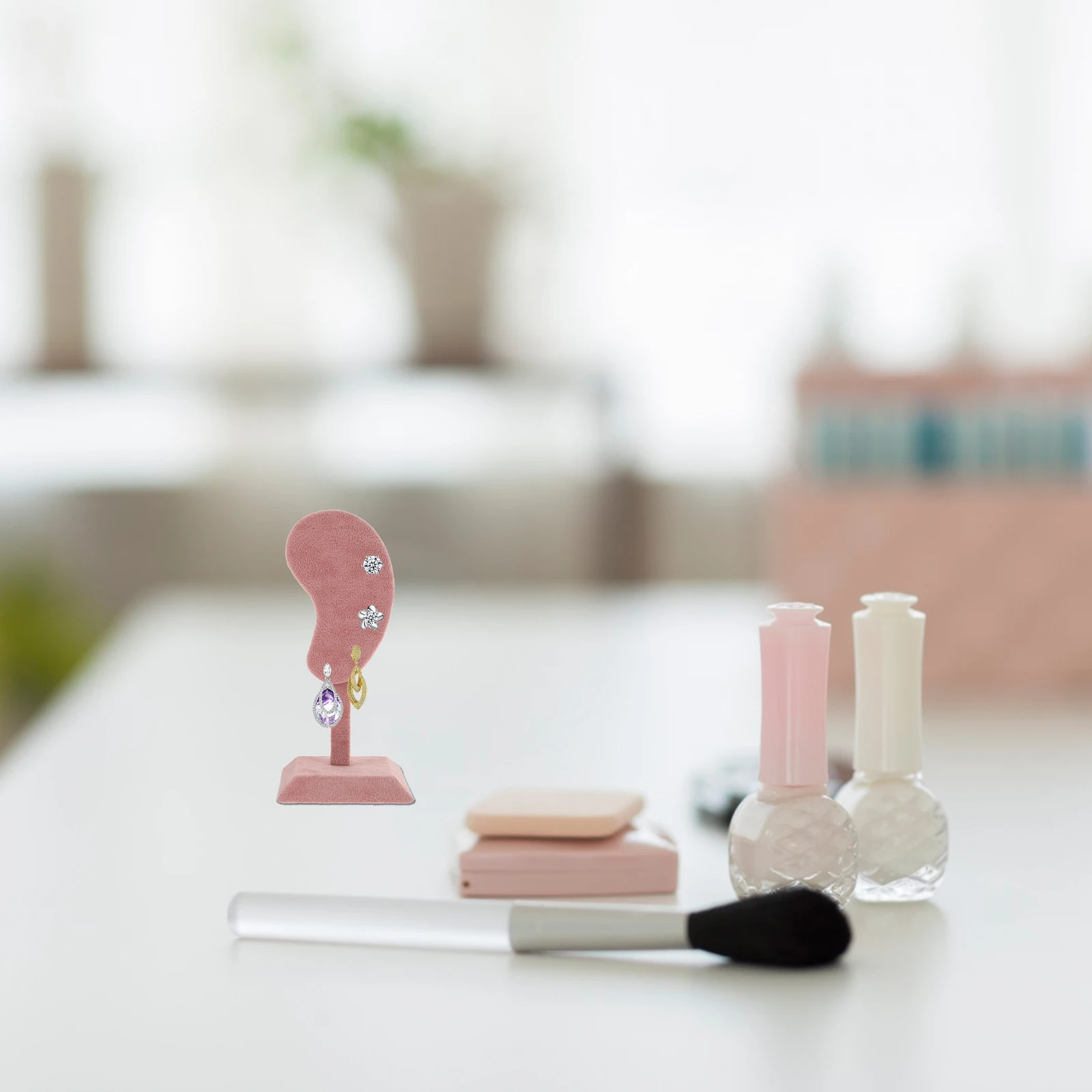 

1Pcs Earrings Organizer Display Stand Ear Shape Jewelry Rack Anti-Dump Suitable for Home Store Showcase Earring Display Stand