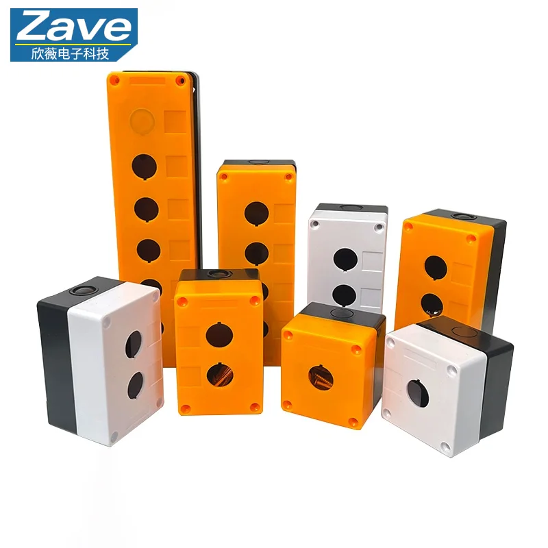 22mm 1/2/3/4/5-Position Push Button Box, Single-Hole Push Button Box - Waterproof Plastic Switch Control Box