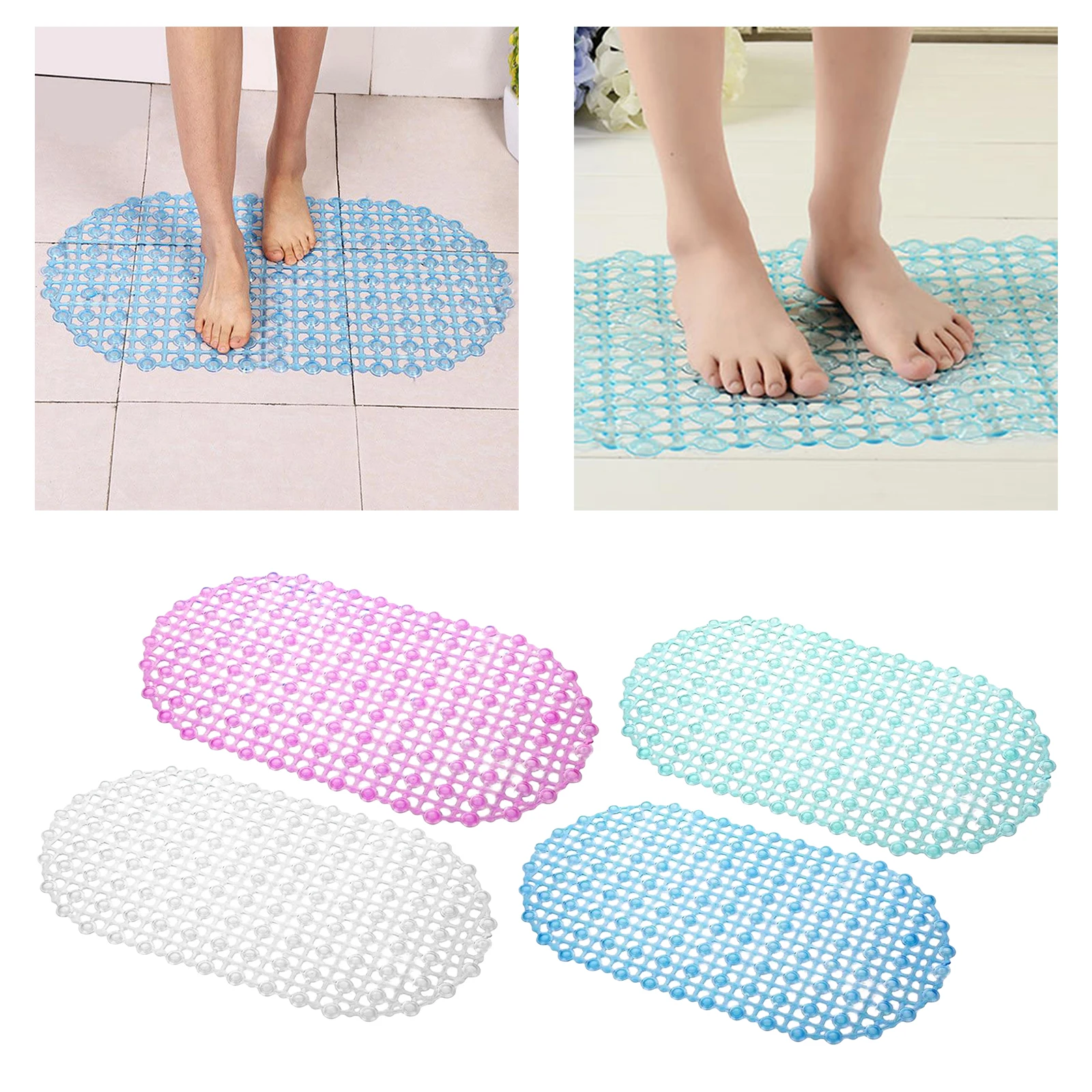 67x37cm Mat Bathtub Bath Mat PVC Small Bathtub Safety Shower Non-slip Bath Mats with Suction Cups Floor Mat Bathroom Mat