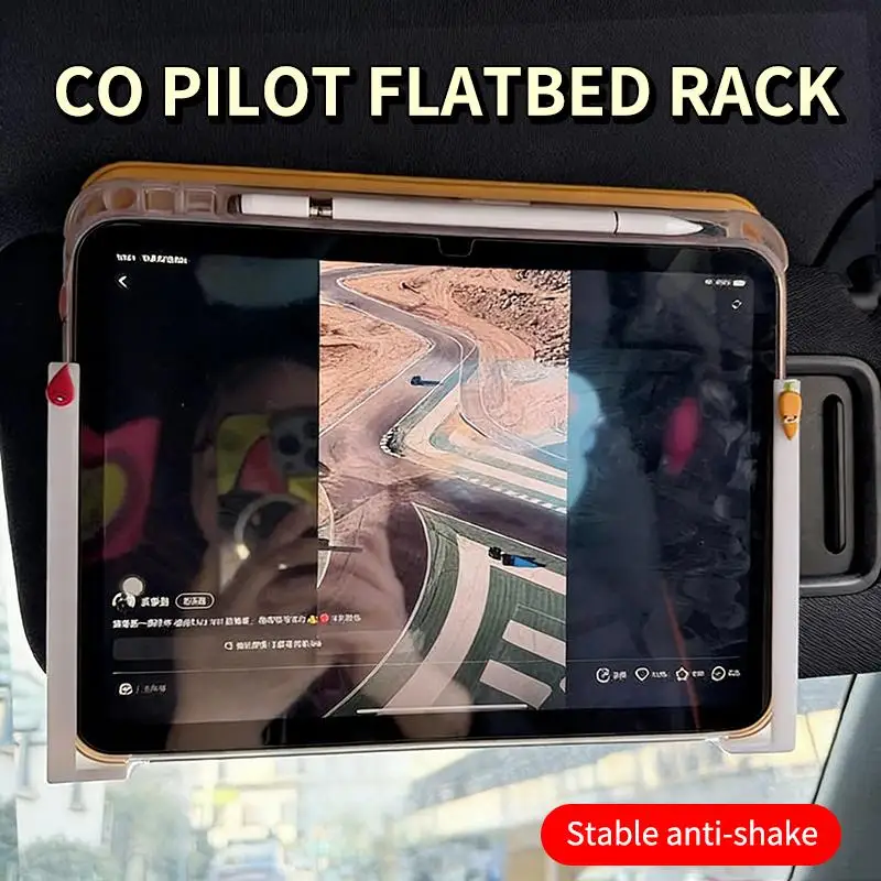 Adjustable Car Sun Visor Phone Tablet Holder 1 Set With Charging Port Universal Compatibility For Travel