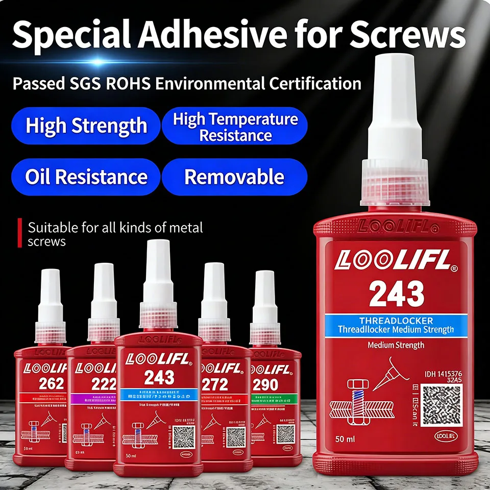 Loctite 242 243 Thread Locking Adhesive for Screws And Bolts Rust And Leak Proof for Mechanical Maintenance And DIY Projects