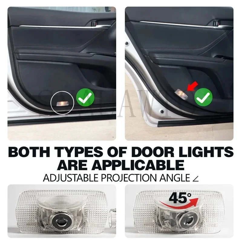 LED Car Door Welcome Logo Ghost Shadow Light Accessories For LEXUS ES200 ES250 ES260 ES300 ES330 ES350 RX300 RX330 RX350 RX350