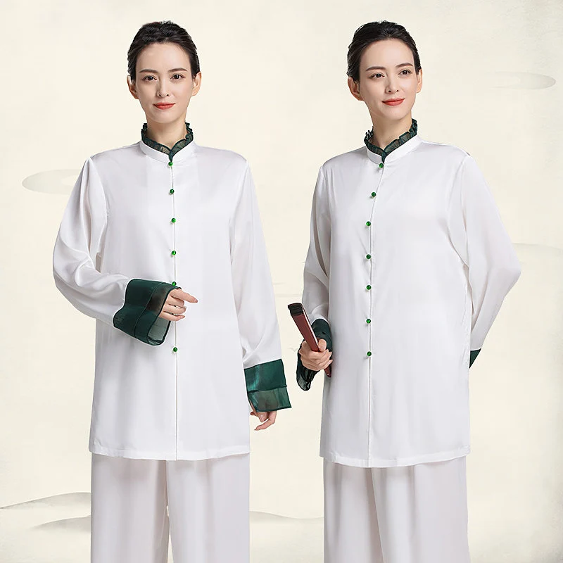 Youth Women's Tai Chi Suit Stylish Baduanjin Qigong Training Wear Modern New Chinese Style Practice Outfit Fashion Design