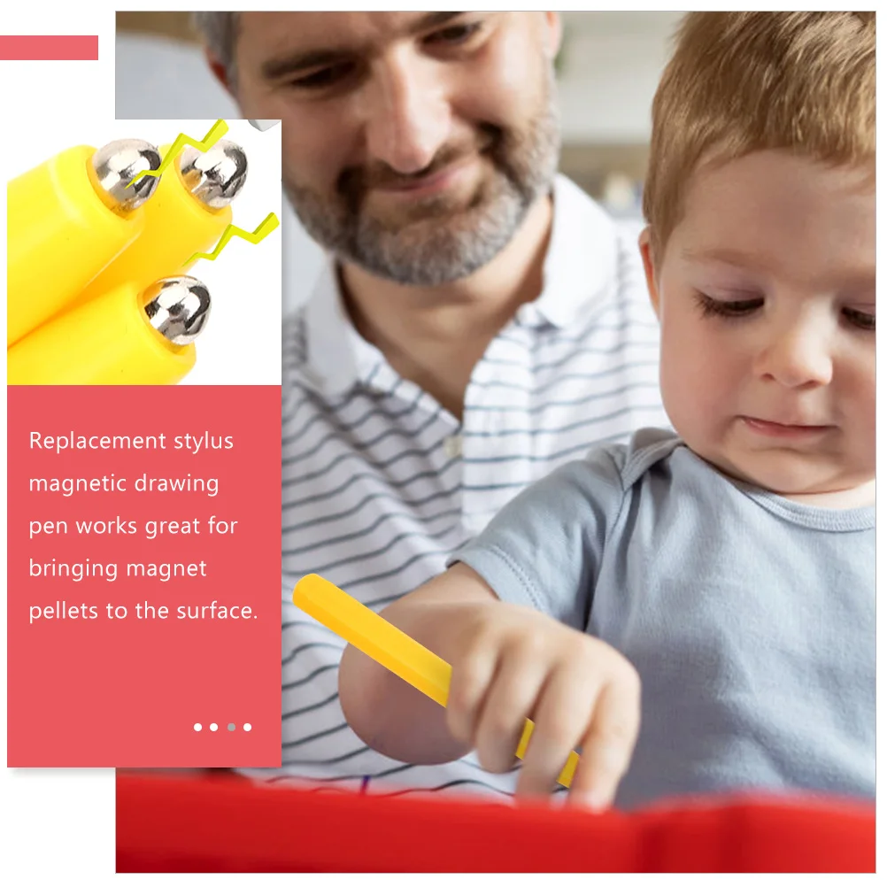 

5 Pcs Replacement Stylus Magnetic Drawing Pens for Kids Fine Tip Whiteboard Marker Reusable Toy Writing Board Gifts