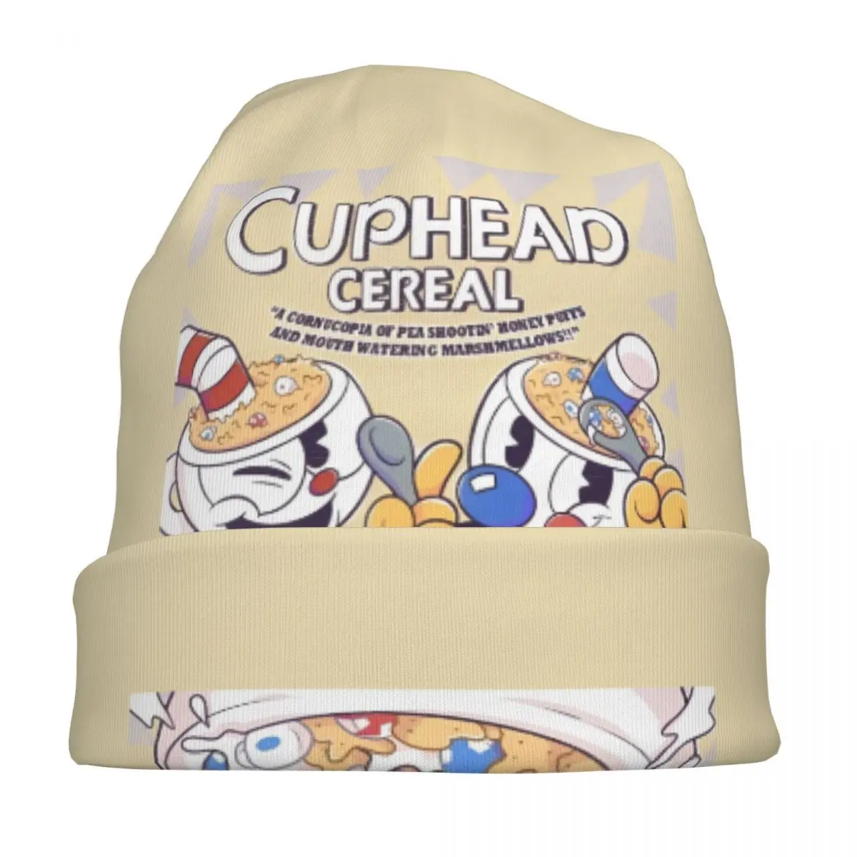 Cuphead And Mugman Skullies Beanies Hat Great Retro Game Battle Cuphead Casual Unisex Outdoor Caps Warm Thermal Elastic Bonnet