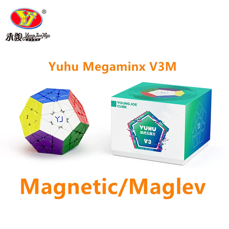 YJ Yuhu Megaminx V3M Magnetic/Maglev Magic Speed Cube Stickerless Yongjun Yuhu V3 Cubo Magico Puzzle Toy For Kids Education Gift